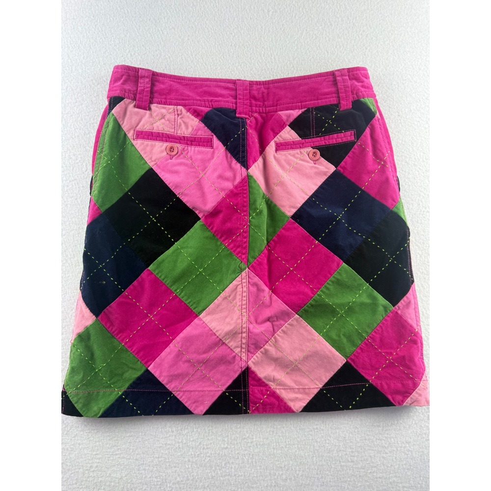 Lilly Pulitzer Pink Argyle Patchwork Corduroy Min… - image 6